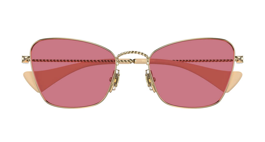 Lunettes de soleil valentino vg0063s 004 dorado cat eye femenino taille 52mm - Vue détaillée