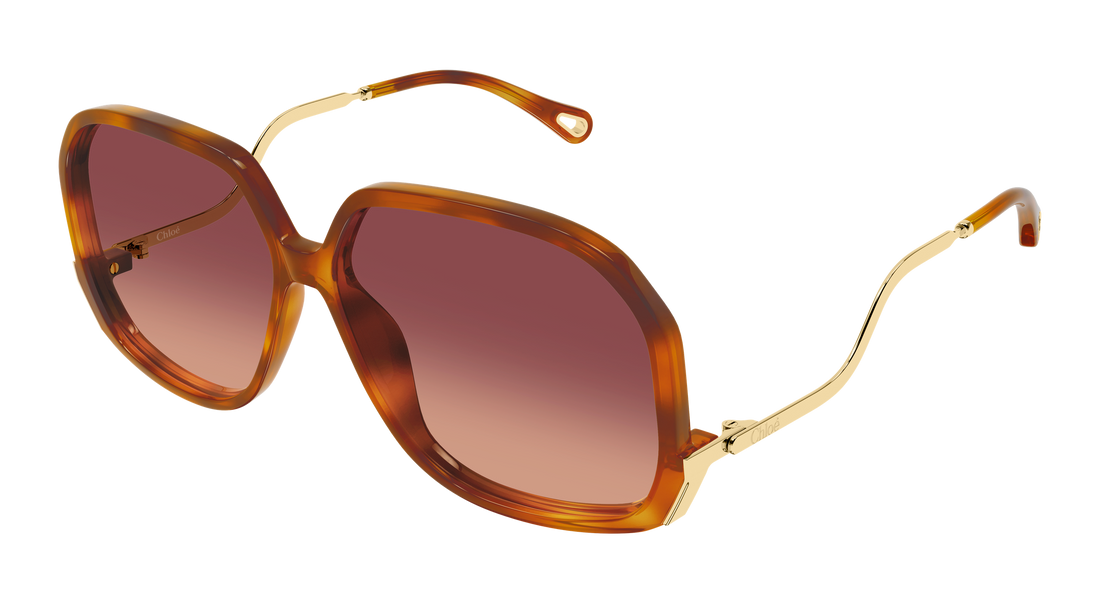 Sonnenbrillen chloé ch0404s 001 havana geometrical/directional femenino größe 60mm - Hauptansicht