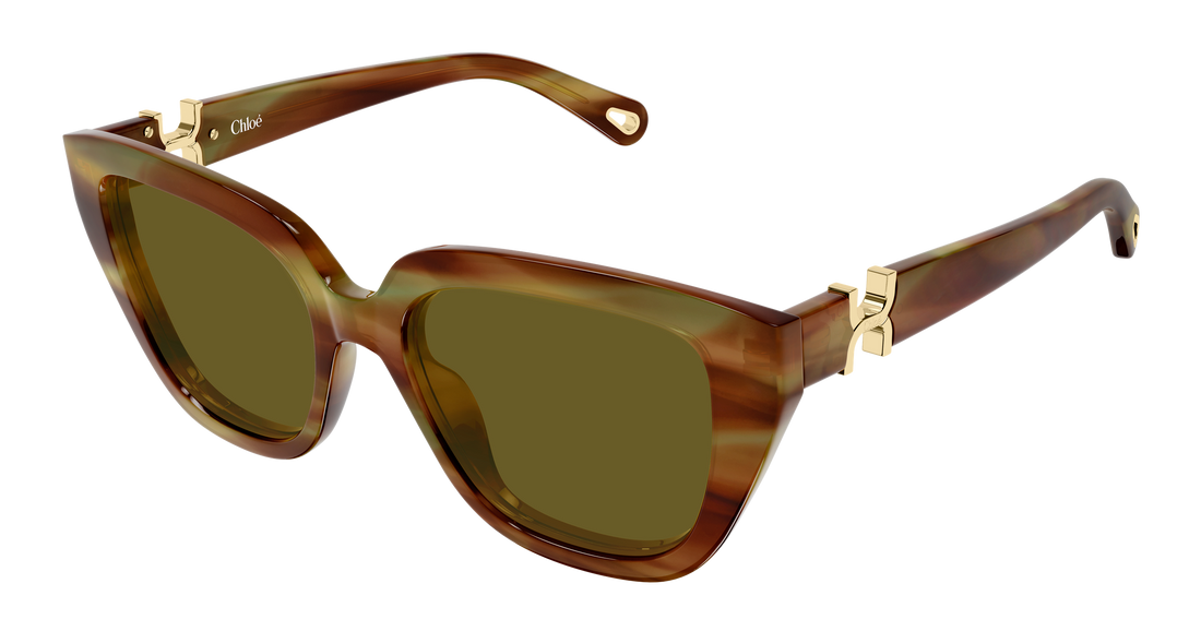 Lunettes de soleil chloé ch0410s 004 havana cat eye femenino taille 53mm - Vue principale