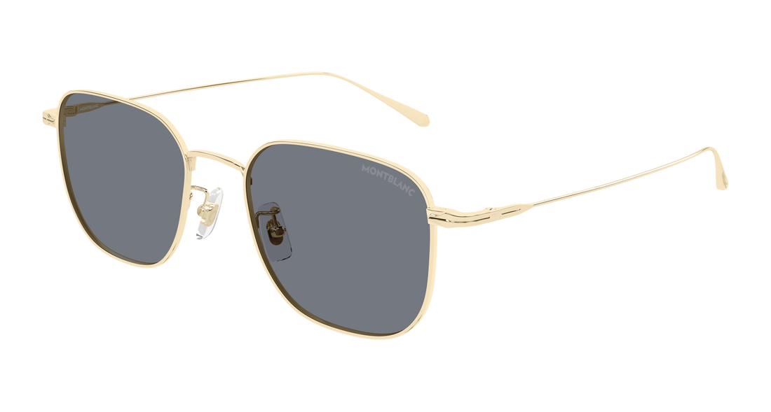 Gafas de sol montblanc mb0477sa 001 dorado rectangular / squared masculino talla 54mm - Vista principal