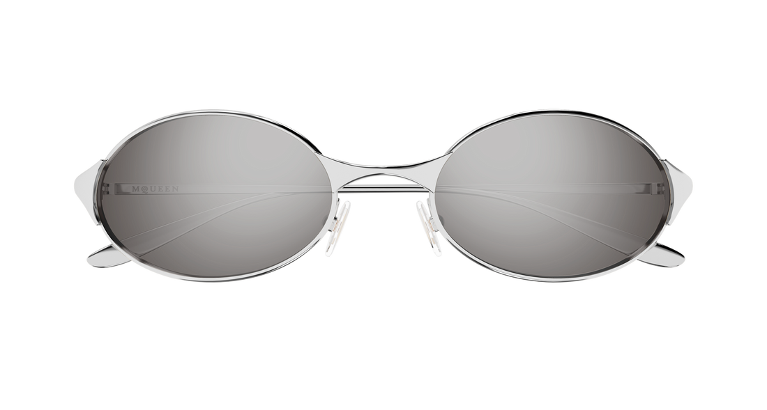 Lunettes de soleil alexander mcqueen am0589s 003 plateado round/oval/panthos unisex taille 55mm - Vue détaillée