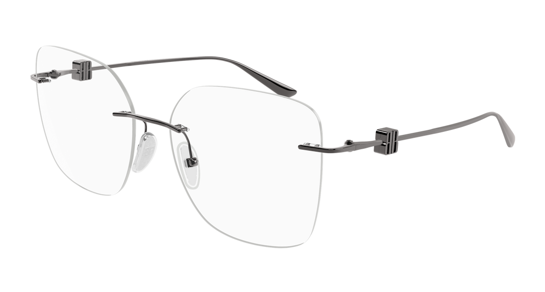 Brillen balenciaga bb0537o 002 plateado rectangular / squared femenino größe 58mm - Hauptansicht