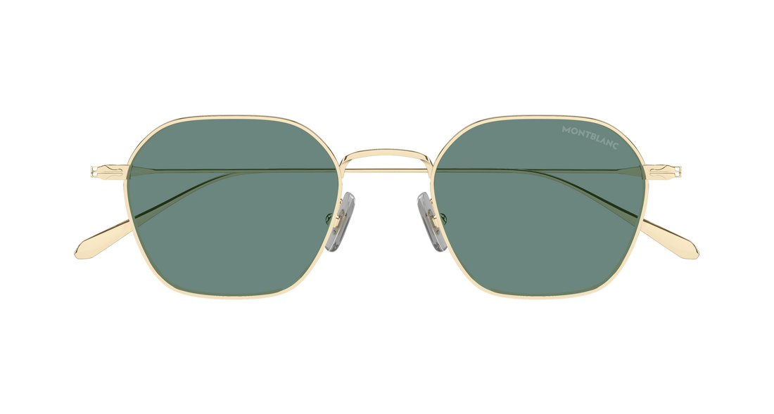 Gafas de sol montblanc mb0472s 004 dorado geometrical/directional masculino talla 50mm - Vista de detalle