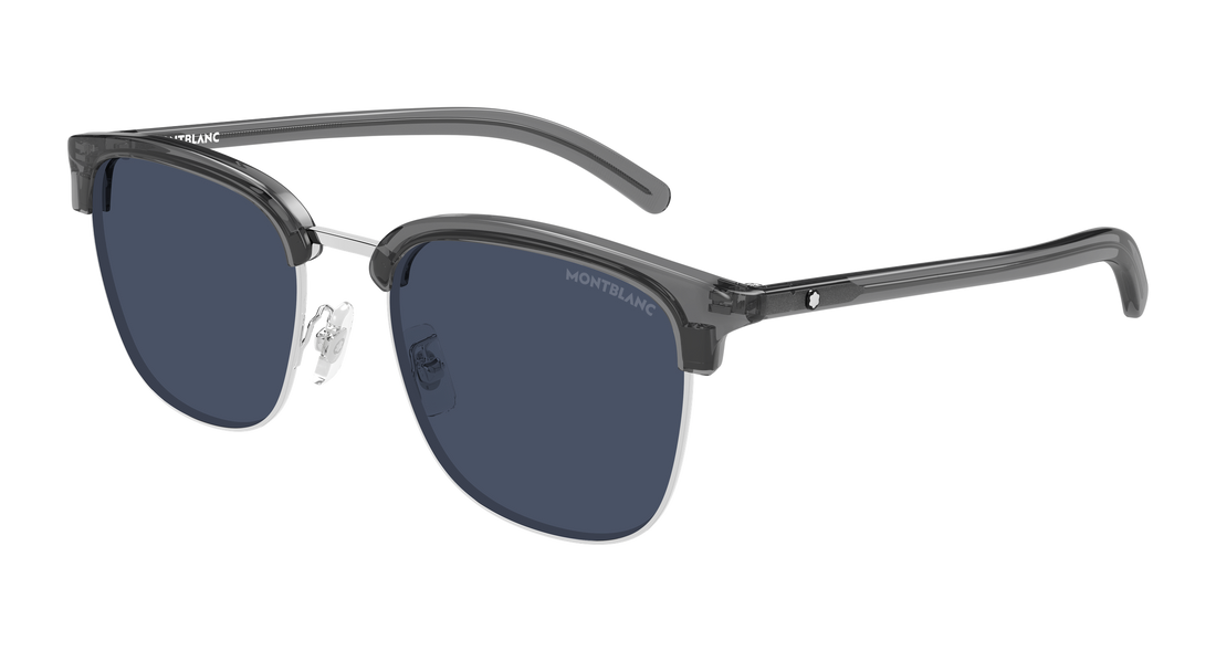 Gafas de sol montblanc mb0488sa 003 plateado rectangular / squared masculino talla 55mm - Vista principal
