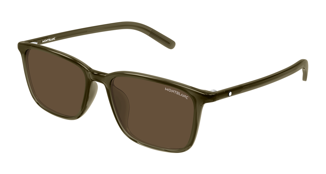 Lunettes de soleil montblanc mb0528sa 002 verde rectangular / squared masculino taille 56mm - Vue principale