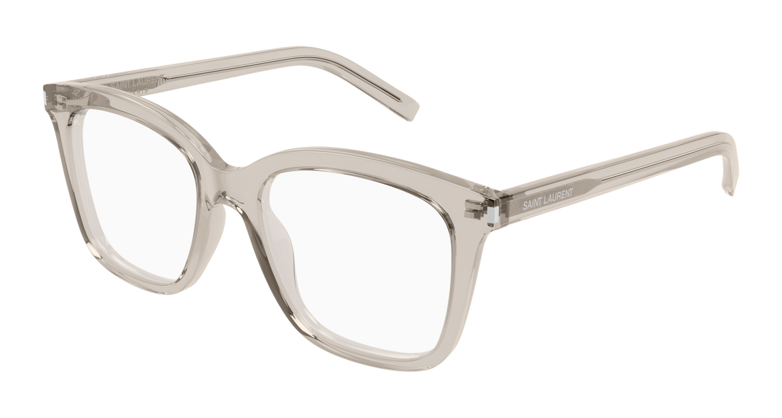 Brillen saint laurent sl 166 007 beige rectangular / squared femenino größe 51mm - Hauptansicht