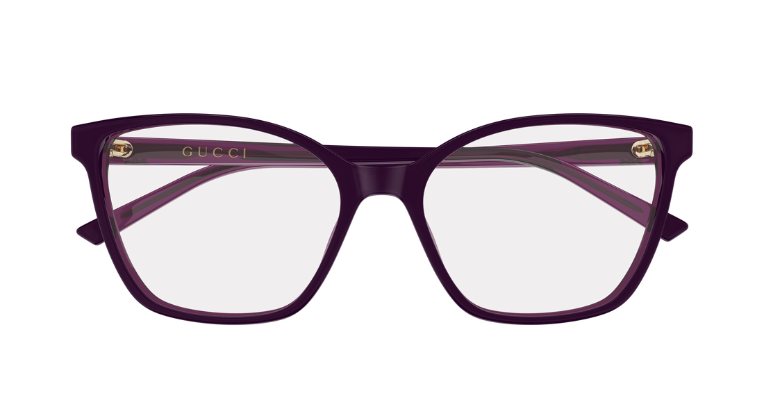 Lunettes de vue gucci gg1995o 011 morado cat eye femenino taille 54mm - Vue détaillée