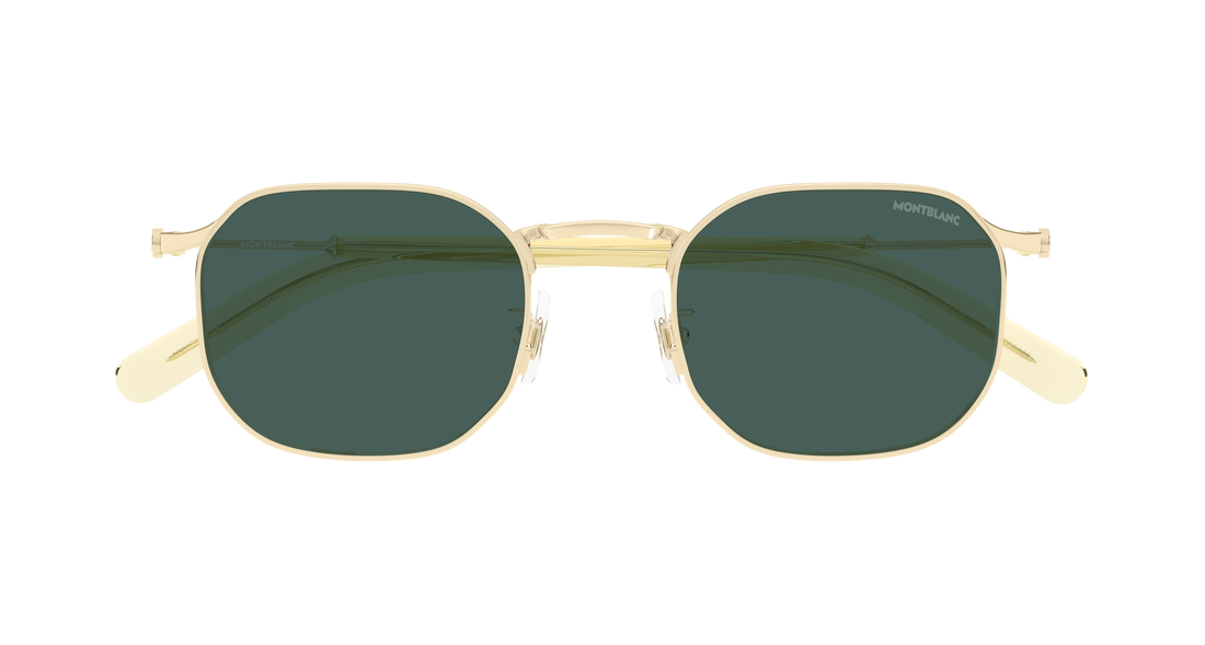 Gafas de sol montblanc mb0459s 004 dorado geometrical/directional masculino talla 50mm - Vista de detalle