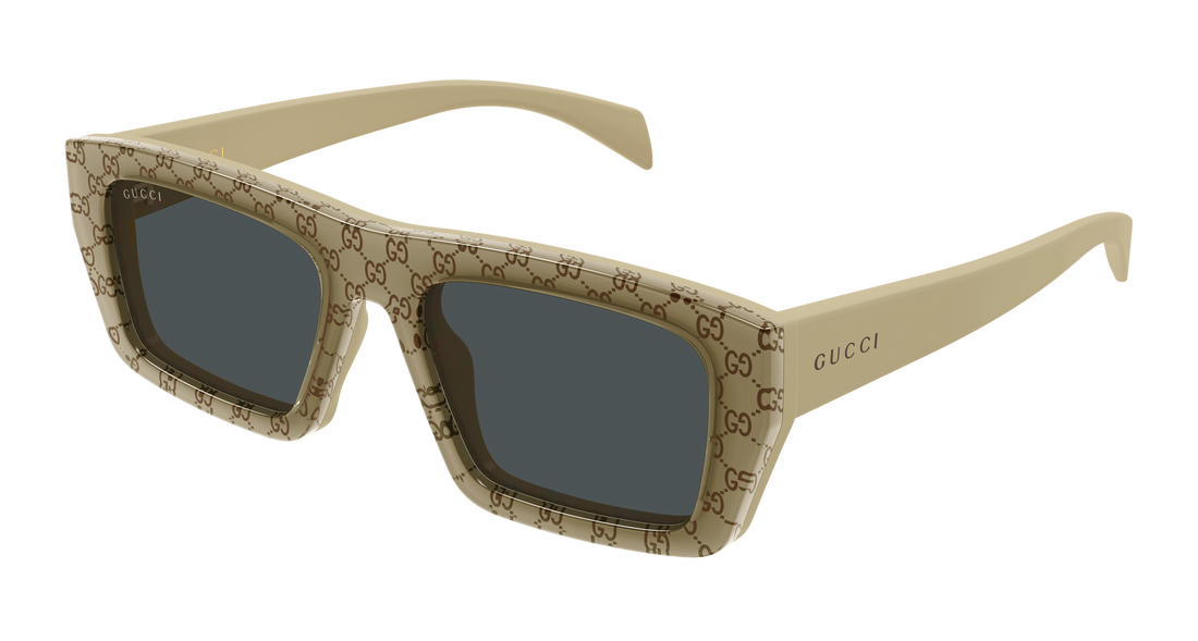 Occhiali da sole gucci gg2020s 004 beige rectangular / squared masculino taglia 54mm - Vista principale