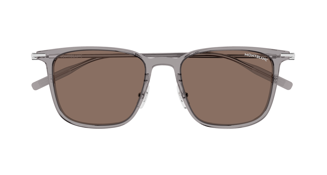 Lunettes de soleil montblanc mb0354s 009 gris rectangular / squared masculino taille 52mm - Vue détaillée
