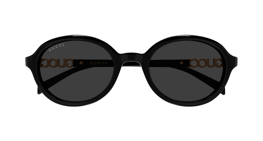 Óculos de sol gucci gg2033sa 007 negro round/oval/panthos femenino tamanho 52mm - Vista de detalhe