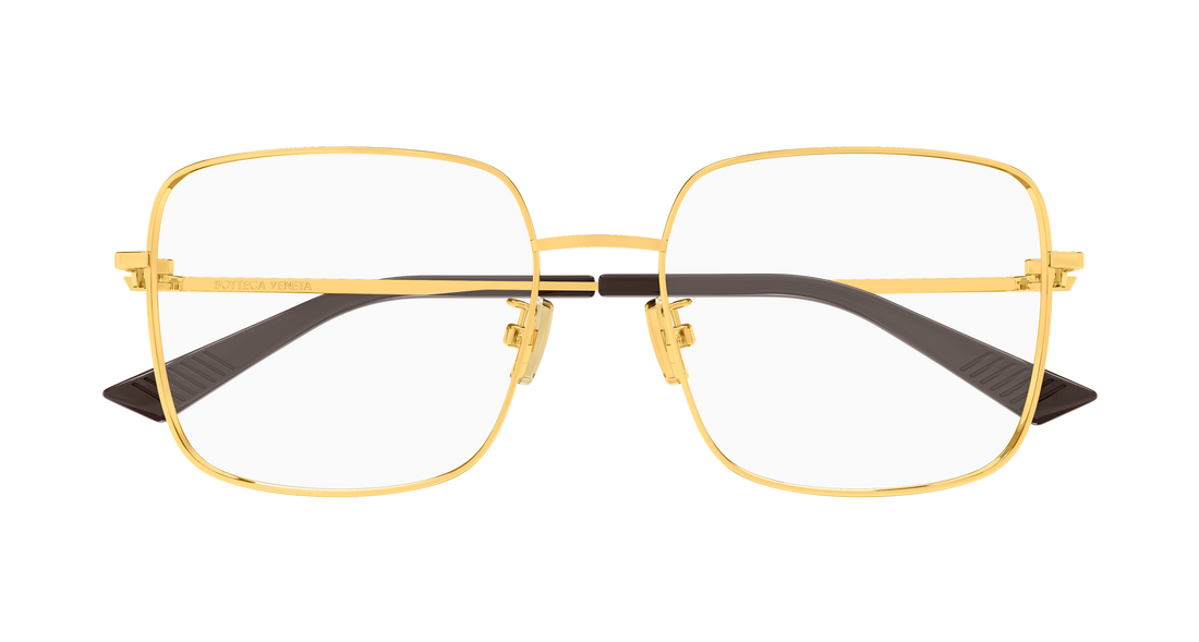 Lunettes de vue bottega veneta bv1519oj 001 dorado rectangular / squared femenino taille 55mm - Vue détaillée