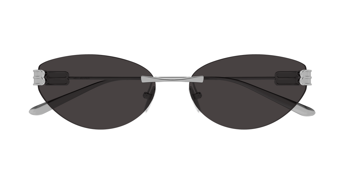 Óculos de sol balenciaga bb0486s 001 plateado cat eye femenino tamanho 61mm - Vista de detalhe