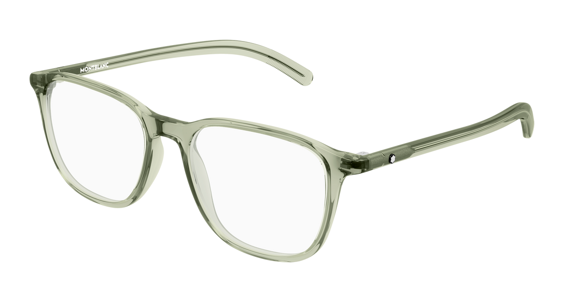 Lunettes de vue montblanc mb0386o 005 verde rectangular / squared masculino taille 52mm - Vue principale