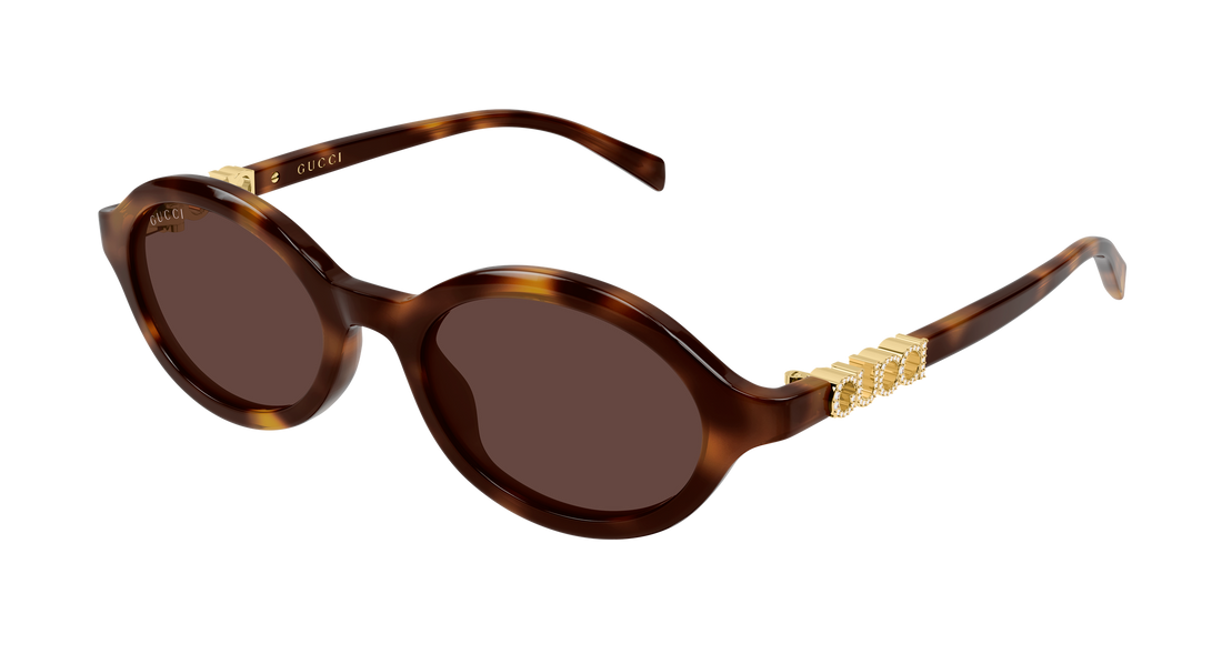 Lunettes de soleil gucci gg2153s 006 havana round/oval/panthos femenino taille 51mm - Vue principale