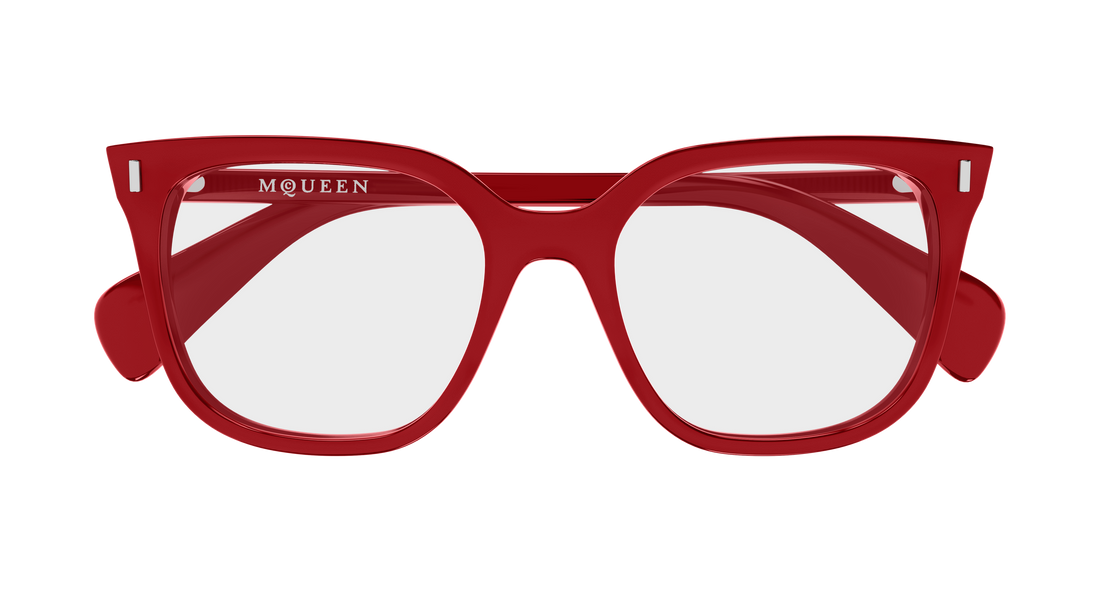 Lunettes de vue alexander mcqueen am0585o 003 rojo rectangular / squared femenino taille 53mm - Vue détaillée