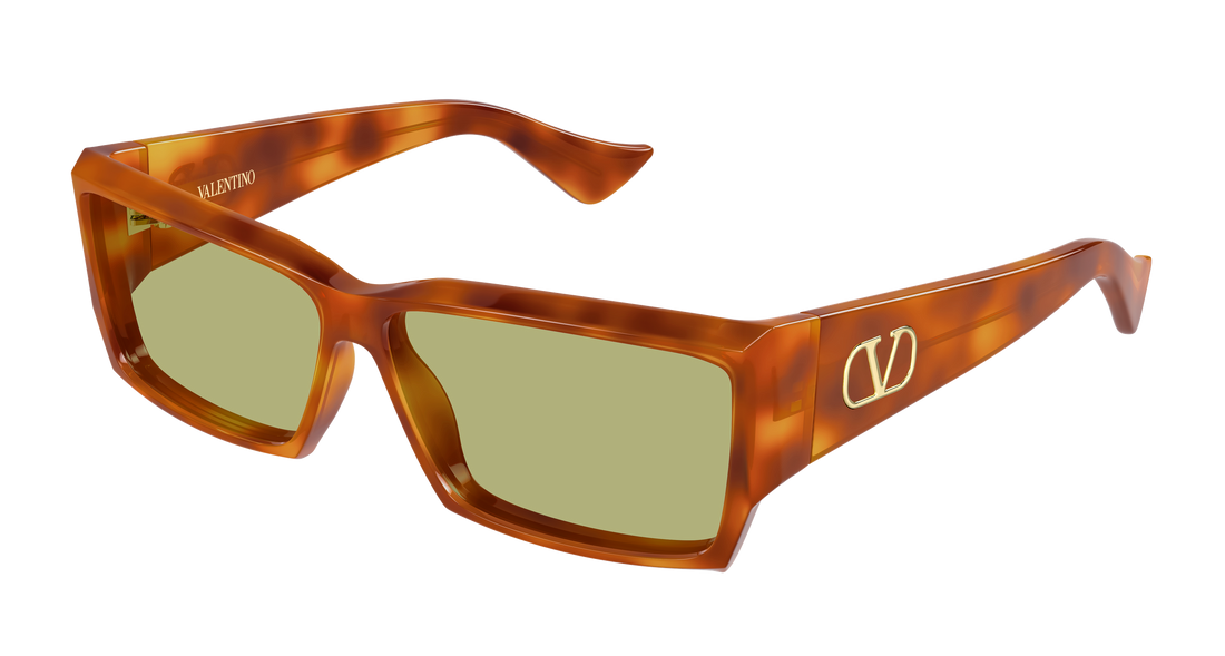 Lunettes de soleil valentino vg0072s 001 havana rectangular / squared unisex taille 60mm - Vue principale