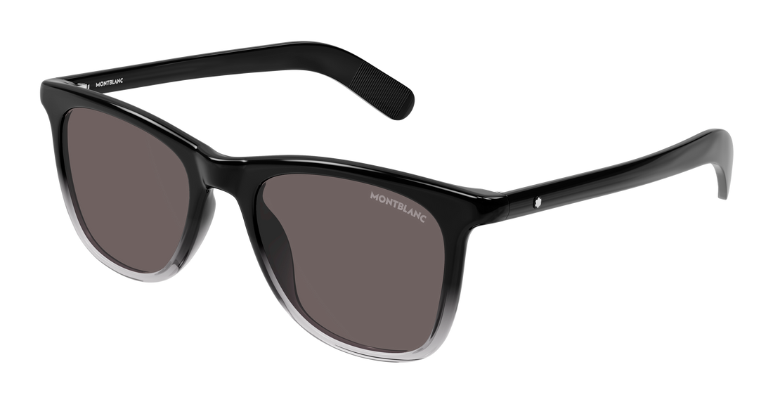 Lunettes de soleil montblanc mb0496s 003 negro rectangular / squared masculino taille 52mm - Vue principale