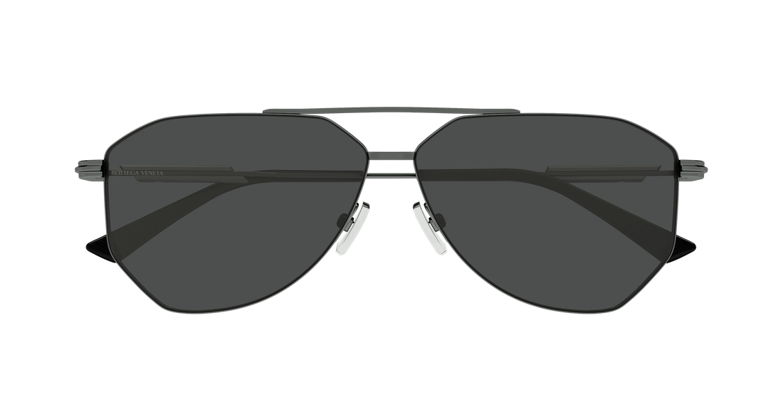 Lunettes de soleil bottega veneta bv1508s 001 plateado pilot/navigator unisex taille 60mm - Vue détaillée