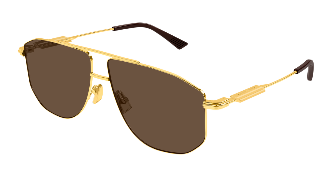 Lunettes de soleil bottega veneta bv1509s 002 dorado pilot/navigator unisex taille 59mm - Vue principale