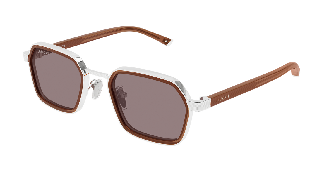 Óculos de sol gucci gg2074s 005 plateado rectangular / squared masculino tamanho 51mm - Vista principal