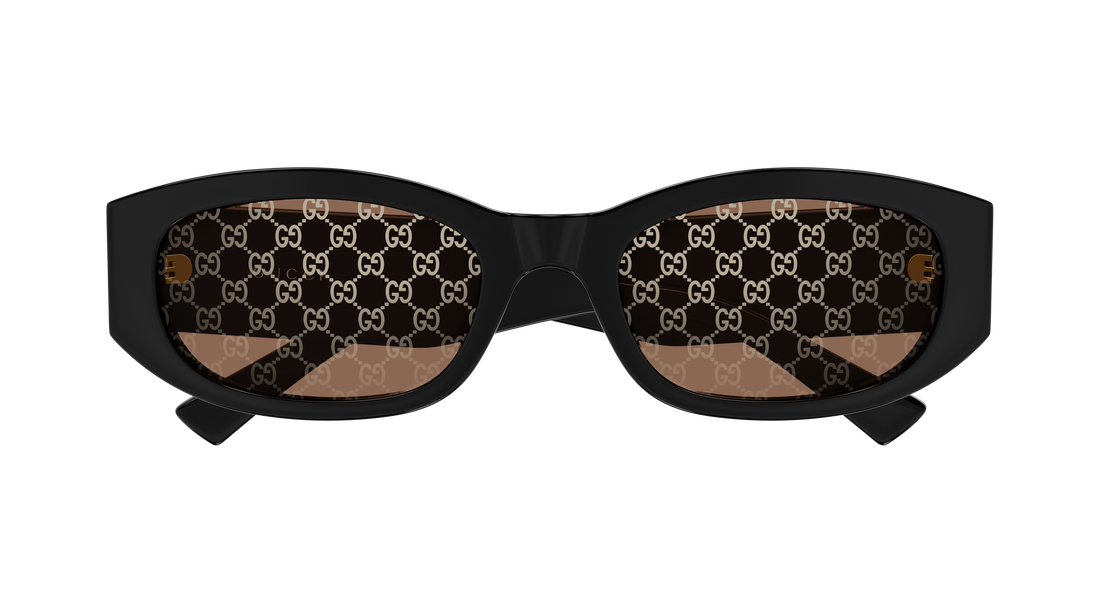 Óculos de sol gucci gg2068sa 004 negro rectangular / squared femenino tamanho 55mm - Vista de detalhe