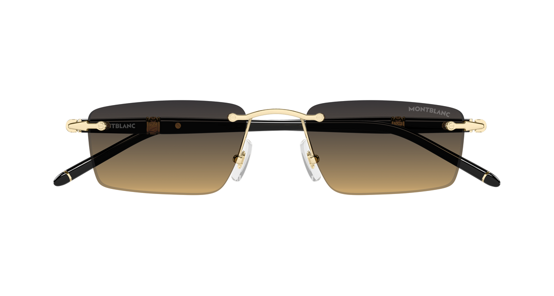 Gafas de sol montblanc mb0484s 002 dorado rectangular / squared masculino talla 54mm - Vista de detalle