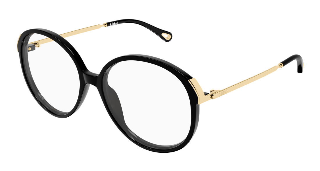 Lunettes de vue chloé ch0408o 001 negro round/oval/panthos femenino taille 58mm - Vue principale