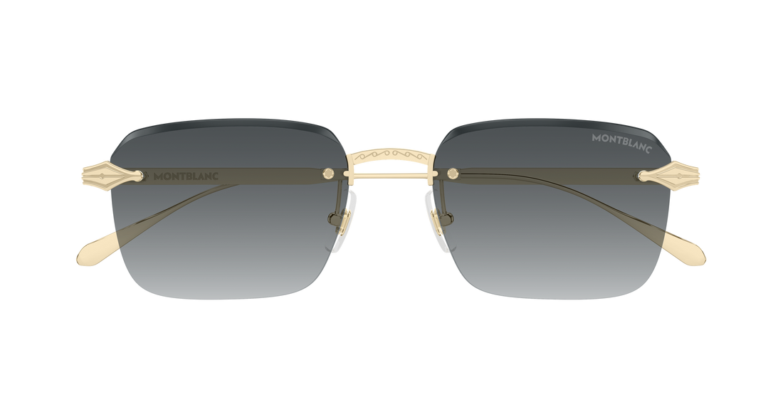 Gafas de sol montblanc mb0456s 001 dorado rectangular / squared masculino talla 54mm - Vista de detalle
