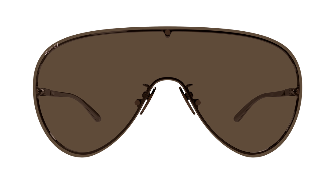 Sonnenbrillen gucci gg2271s 006 marron shield femenino größe 99mm - Detailansicht