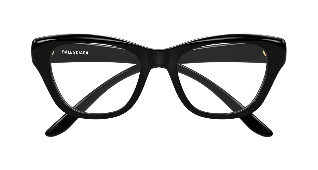 Lunettes de vue balenciaga bb0519o 001 negro butterfly femenino taille 53mm - Vue détaillée