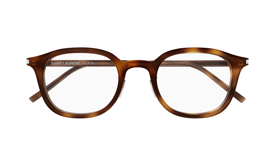 Brillen saint laurent sl 959/j 002 havana round/oval/panthos masculino größe 49mm - Detailansicht