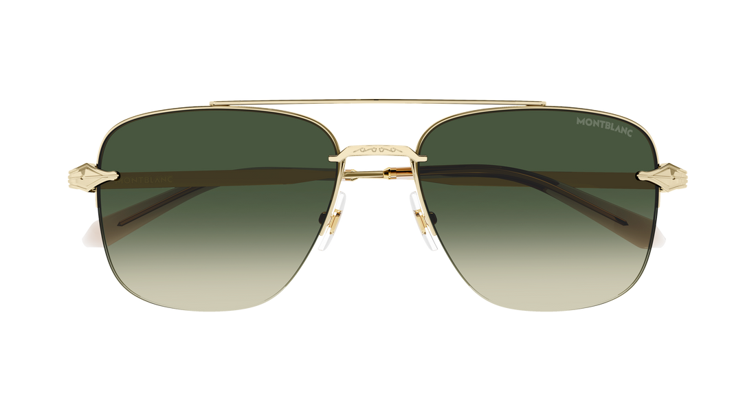 Lunettes de soleil montblanc mb0513s 002 dorado pilot/navigator masculino taille 57mm - Vue détaillée