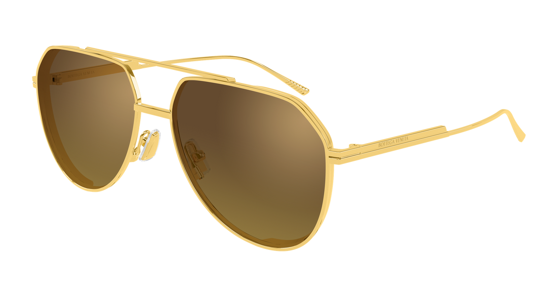 Óculos de sol bottega veneta bv1465s 004 dorado pilot/navigator unisex tamanho 60mm - Vista principal