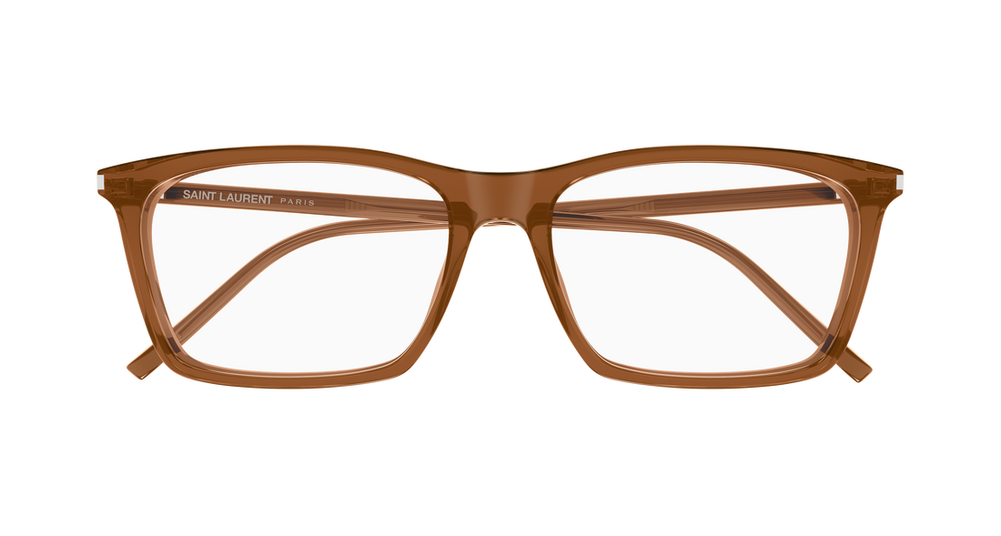 Brillen saint laurent sl 296 012 marron rectangular / squared unisex größe 57mm - Detailansicht