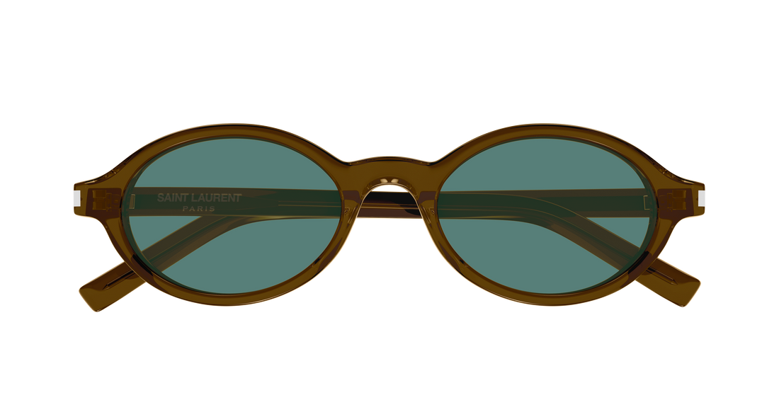 Lunettes de soleil saint laurent sl 751 jeanne 005 marron round/oval/panthos femenino taille 50mm - Vue détaillée