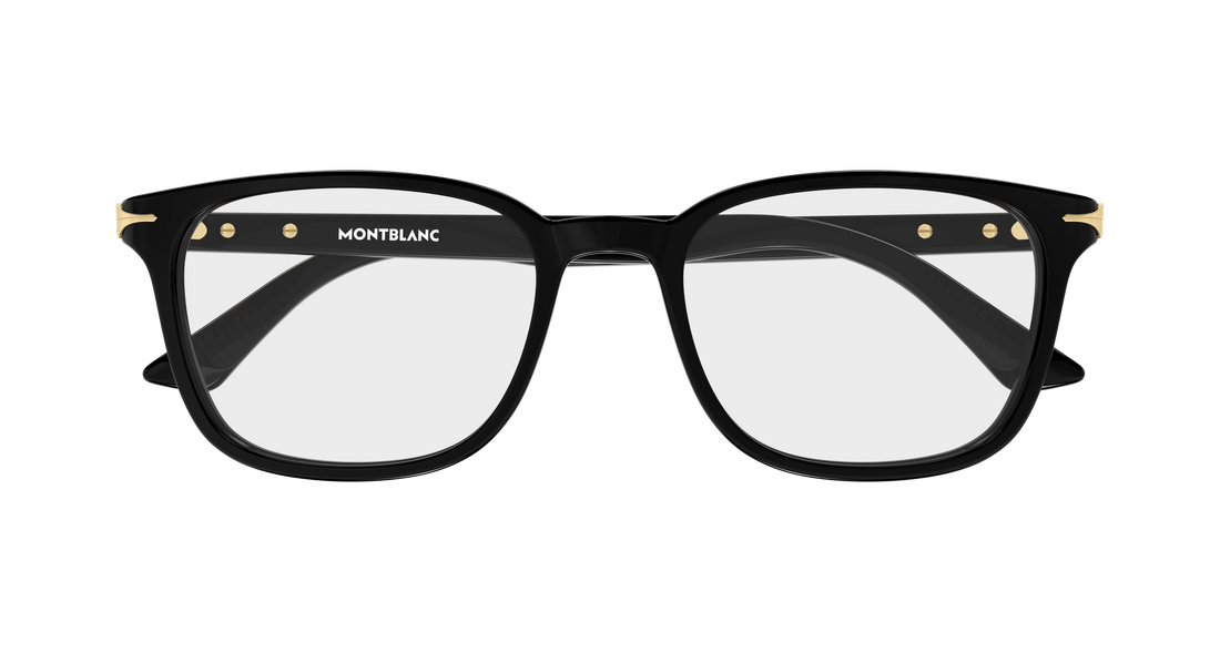 Lunettes de vue montblanc mb0519oa 001 negro rectangular / squared masculino taille 54mm - Vue détaillée
