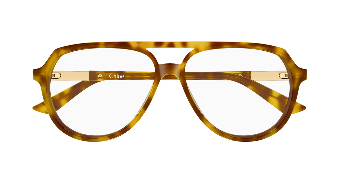 Glasögon chloé ch0366o 003 havana pilot/navigator femenino storlek 57mm - Detaljvy