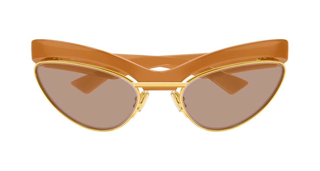 Óculos de sol bottega veneta bv1480s 005 naranja unisex tamanho 59mm - Vista de detalhe