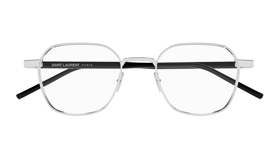 Brillen saint laurent sl 883 002 plateado round/oval/panthos unisex größe 48mm - Detailansicht