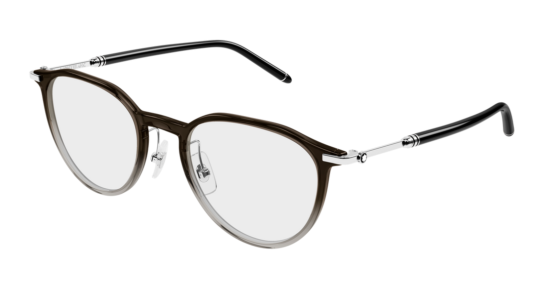 Lunettes de vue montblanc mb0524o 004 marron round/oval/panthos masculino taille 51mm - Vue principale