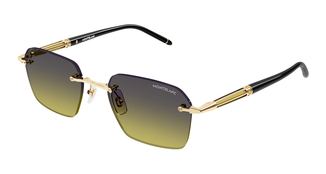 Lunettes de soleil montblanc mb0526s 004 dorado rectangular / squared masculino taille 54mm - Vue principale