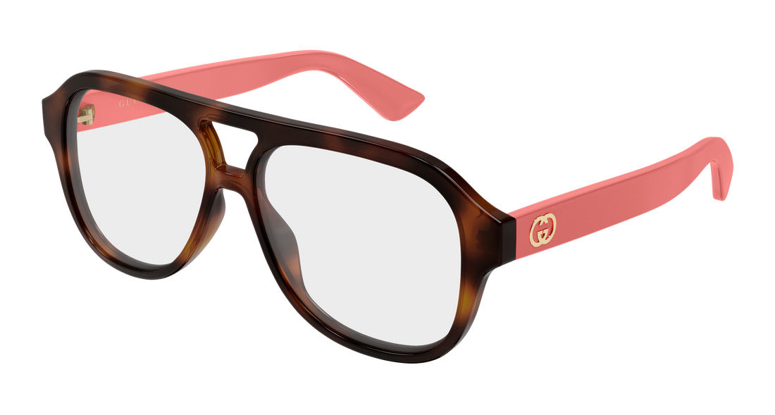 Lunettes de vue gucci gg2192o 004 havana pilot/navigator femenino taille 55mm - Vue principale