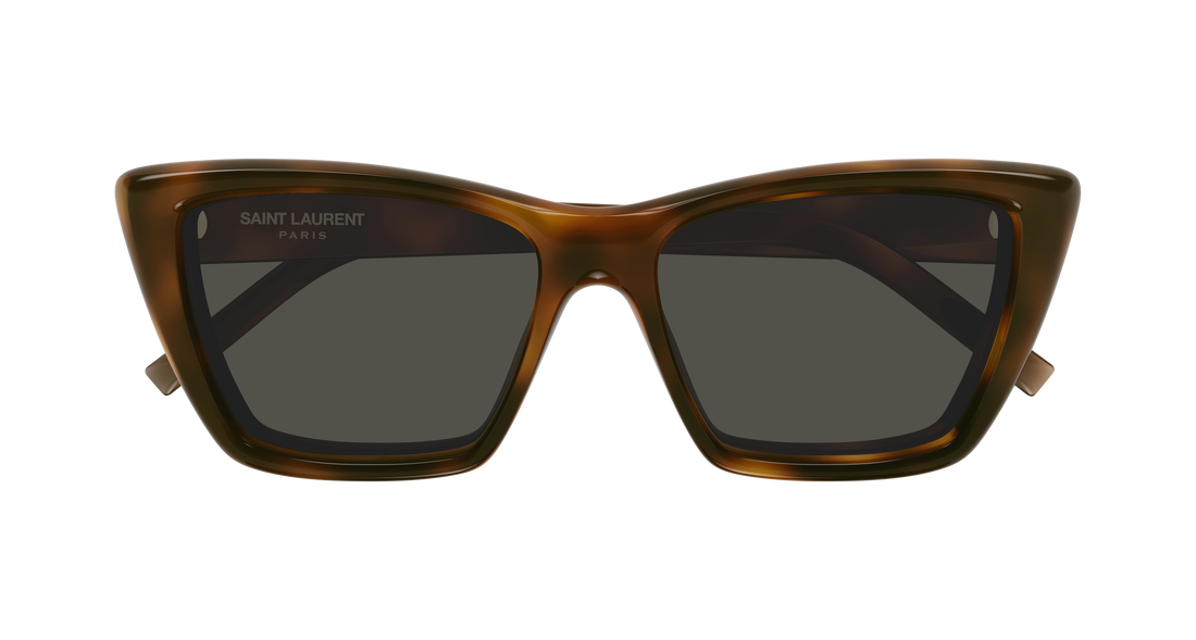 Sonnenbrillen saint laurent sl 276 mica plump 002 havana cat eye femenino größe 55mm - Detailansicht