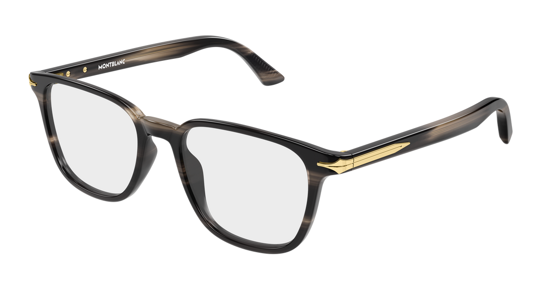 Lunettes de vue montblanc mb0517o 003 gris rectangular / squared masculino taille 52mm - Vue principale