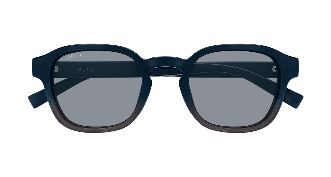 Óculos de sol gucci gg2106s 004 azul round/oval/panthos masculino tamanho 49mm - Vista de detalhe