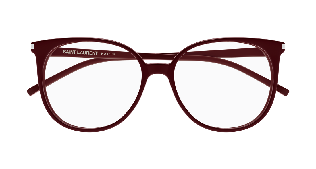 Brillen saint laurent sl 39 013 burdeos round/oval/panthos femenino größe 54mm - Detailansicht