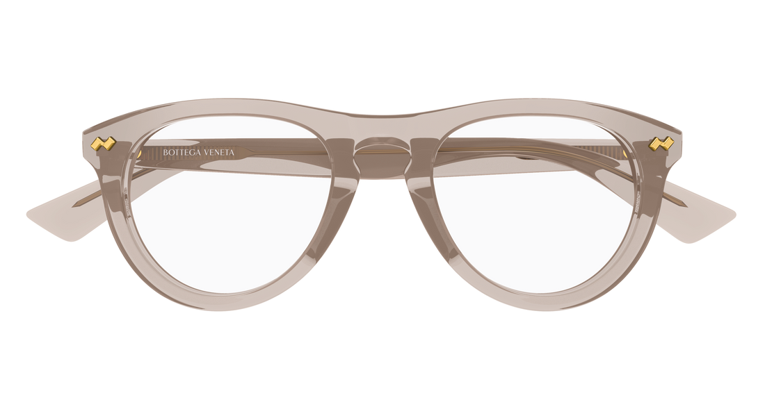 Brillen bottega veneta bv1507o 009 marron round/oval/panthos unisex größe 52mm - Detailansicht