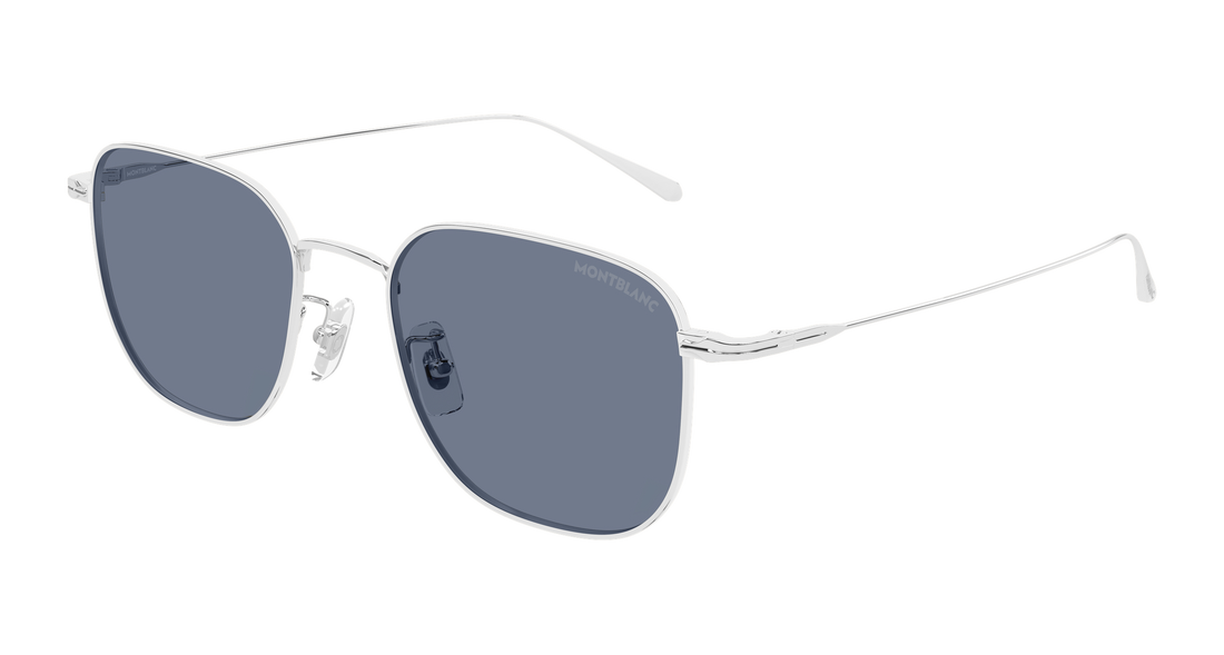 Gafas de sol montblanc mb0477sa 003 plateado rectangular / squared masculino talla 54mm - Vista principal
