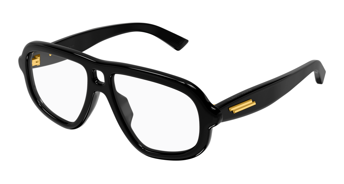 Brillen bottega veneta bv1495o 004 negro pilot/navigator unisex größe 55mm - Hauptansicht
